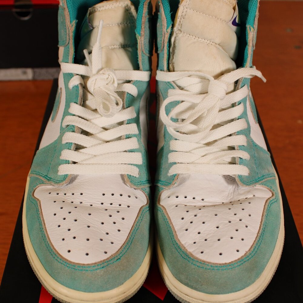 Used Air Jordan 1 Retro High OG Turbo Green/Sail-white For Men Size 11